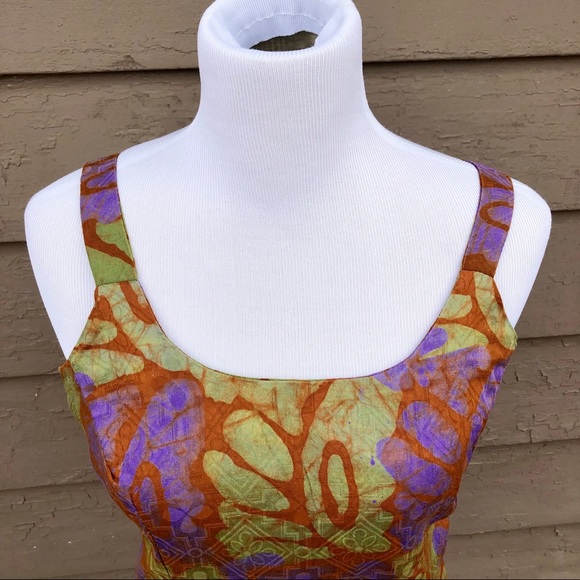 ☀️☀️☀️ 4/$20 Handmade batik back zip tank! - Picture 3 of 6